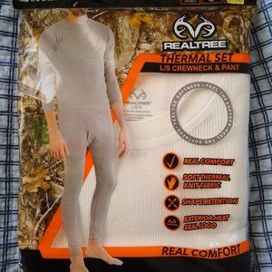 REALTREE NATURAL WHITE THERMAL SET TOP n BOTTOM LG
